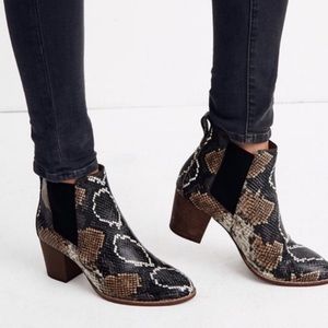 Madewell The Regan Snake Leather Boot